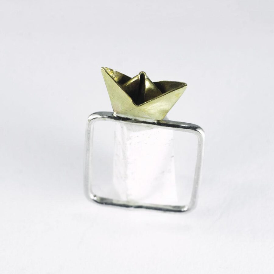 Anello barchetta origami